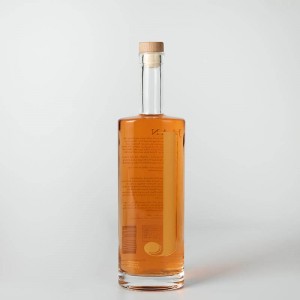 Corked 750ml ፊላዴልፊያ Oval Liquor Glass ተኪላ ጠርሙስ