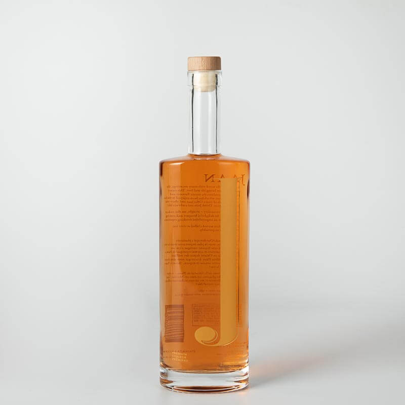 Iibinta Kulul ee Amber Glass Soap Jumlad - Corked 750ml Philadelphia Oval Liquor Glass Tequila Bottle - Qudhaanjarada