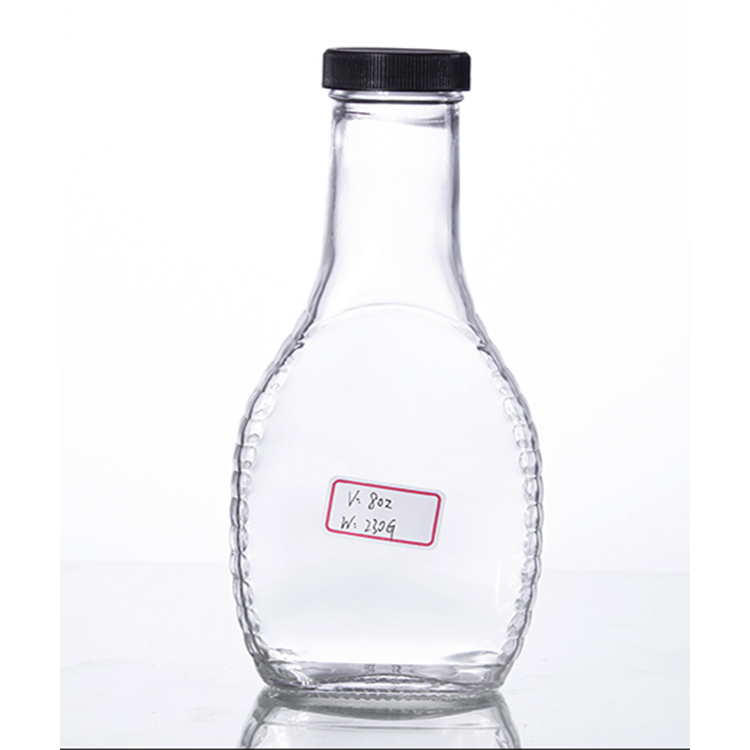 Factory Promotional Bottle Water Glass - 8OZ salad banjo dressing bottle – Ant Glass