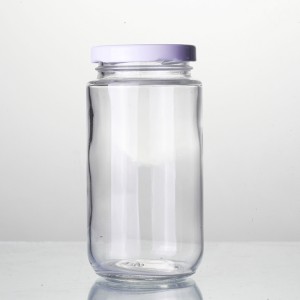375ml glass tall cylinder jar