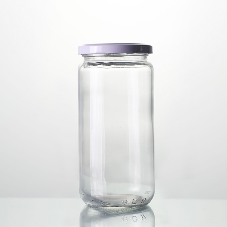Jar glainne uaine de dheagh chàileachd - crògan canning ìre bìdh 720ml le còmhdach meatailt - Ant Glass