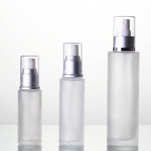 Frosted 20ml 40ml Airless Pump Lotion Bottle Cosmetics Glass Jar