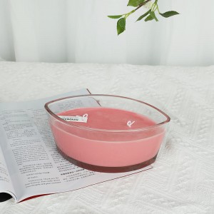 Oval Shaped Home Scented Candle Glass Container Wholesale