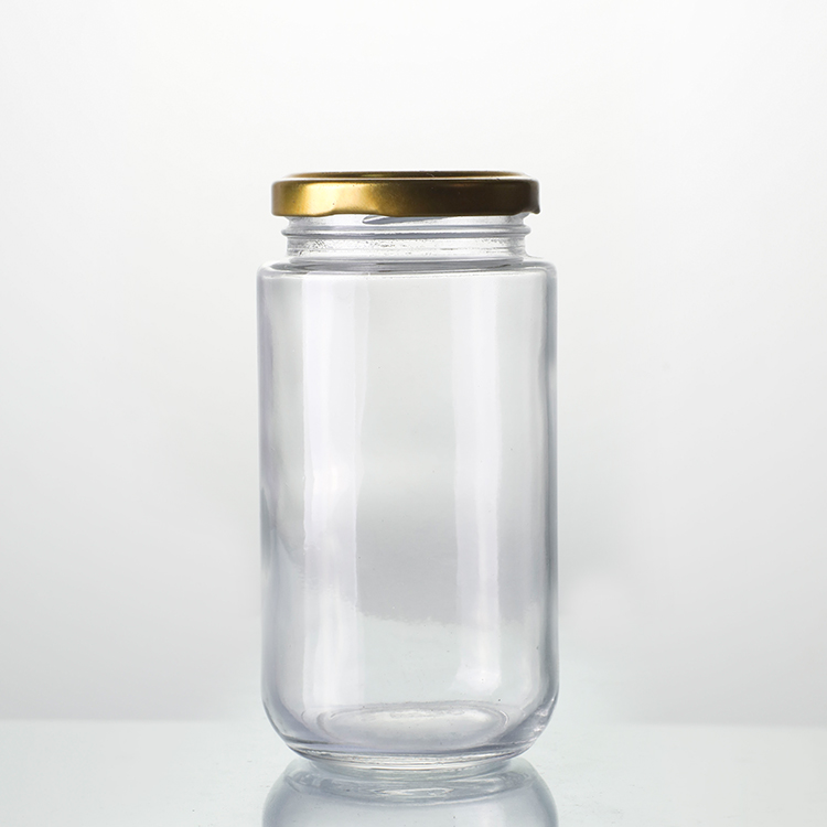 Lasachadh mòr-reic Jar Glass For Honey - cnagain siolandair àrd 500ml - Ant Glass