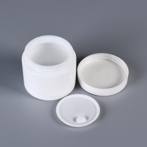 Weiße Porzellan-Pumpe-Kosmetik-Glasbehälter, 40–120 ml