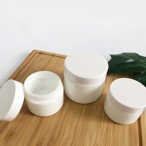 Πολυτελές βάζο 15g 30g Λευκή πορσελάνη Skincare Eye Cream με καπάκι