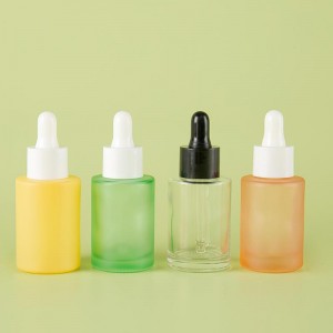 Color Printed 1OZ Face Serum Glass Dropper Bottles
