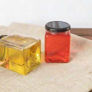 200ml 280ml 380ml 500ml 730ml Square Honey Chutney Glass Jars