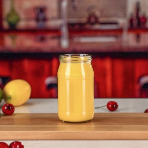 Mustard Pickle gler Mayo krukka með snúningsloki