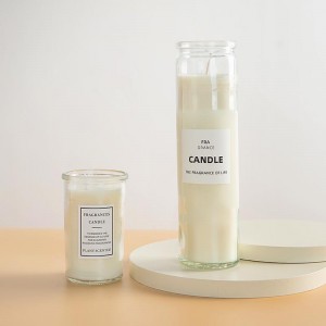 Tall 7-Day Burning Mexican Glass Candle Jar with Custom Labels