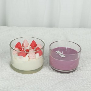 Round Empty Deodorization Candle Glass Bowl Container