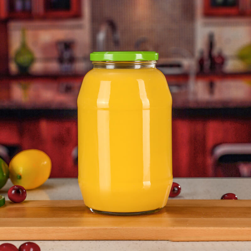 Transparent Empty 1.5L Food Sauce Glass Barrel Jar Featured Image