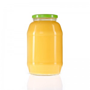 Transparent Empty 1.5L Food Sauce Glass Barrel Jar