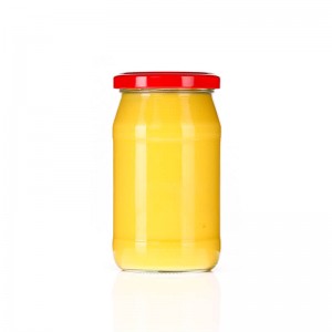Mustard Pickle Glass Mayo Jar nga adunay Twist off Cap