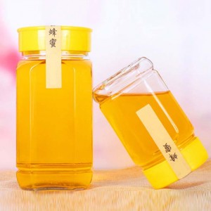380ml 730ml Octagon Bee Honey Glass Containers
