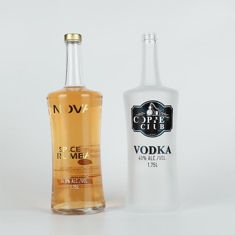 Professional Design Liquid Soap Bottles Bulk - 1.75L Large Clear Frosted Logo Print Glass Vodka Bottle – Ant Glass