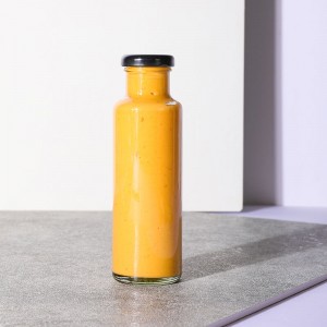 250ml Honey Mustard Glass Container with Lid