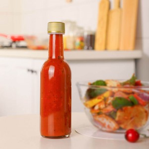 8oz Hot Flavor Spicy Chili Sauce Woozy Glass Bottle