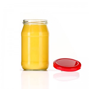 Mustard Pickle Glass Mayo Jar nga adunay Twist off Cap