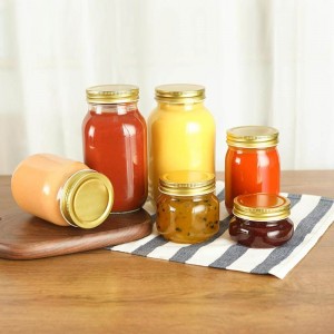 Clear Round 380ml Food Preserving Glass Mason Jar