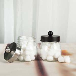 250ml Cotton Ball Storage Mason Glass Jar cù Coperchiu