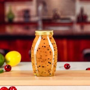 Recipiente de mel de vidro Queenline com tampa de rosca 330ml
