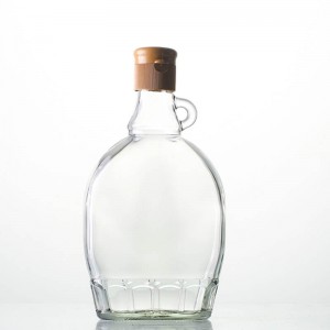 Clear 375ml Flat Handle Glass Maple Syrup Jug