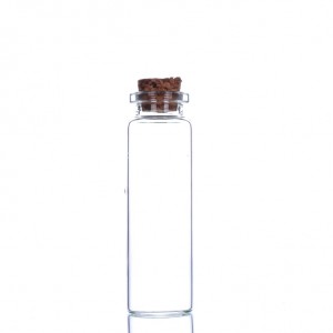 Maži cilindrai 9 ml 10 ml skaidraus kamštinio stiklo buteliukai