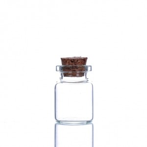 Viales de vidrio con corcho transparente de 9 ml y 10 ml de cilindro pequeño