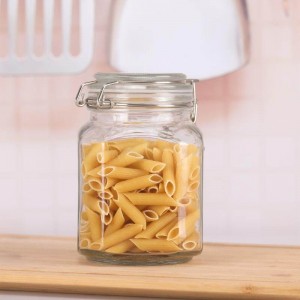 Sealed Clamp Lid Pantry Dry Food Glass Storage Jar