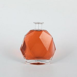 75cl Gem Shaped Luxury Corked XO Brandy Glass Bottle