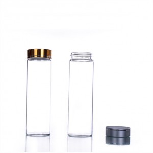 בקבוקון זכוכית בית מרקחת צינורי 7 מ"ל 8 מ"ל עם מכסה בורג