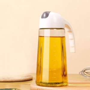 630ml Automatic Open Lid Cooking Oil Glass Dispenser