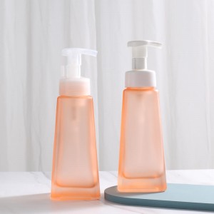 12oz Orange Foam Pump Bathroom Body Wash Glass Dispenser