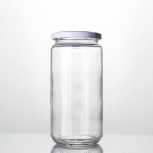 TW Lug Cap 8oz Tall Cylinder Fruit Jam Glass Jar