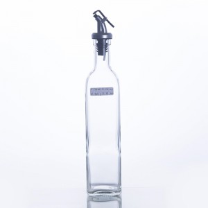 Square Marasca Oil Vinegar Glass Pourer Dispenser