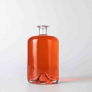 700ML Herbalist ክብ ፍሊንት ብርጭቆ Cork Liqueur ጠርሙሶች
