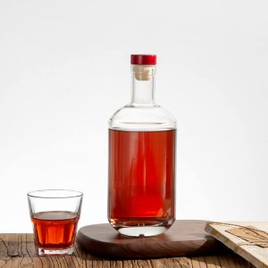 Clear 700ml Moonea Whiskey Glass Liquor Bottle
