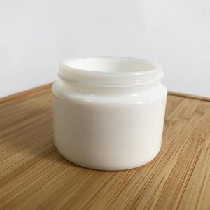 ʻO ka nani 15g 30g White Porcelain Skincare Eye Cream Jar me ka poʻi