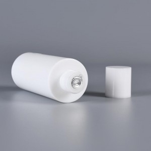 White Porcelain 40ml-120ml Pump Cosmetic Glass Containers