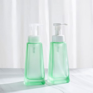 370 ml grüne gefrostete schäumende Pump-Handwaschglasflasche