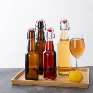 350ml 500ml Amber Homebrew Flip Lid Glass Bottle