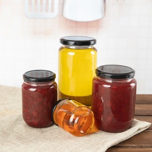 195ml 450ml 750ml 1L Round Kitchen Glass Containers