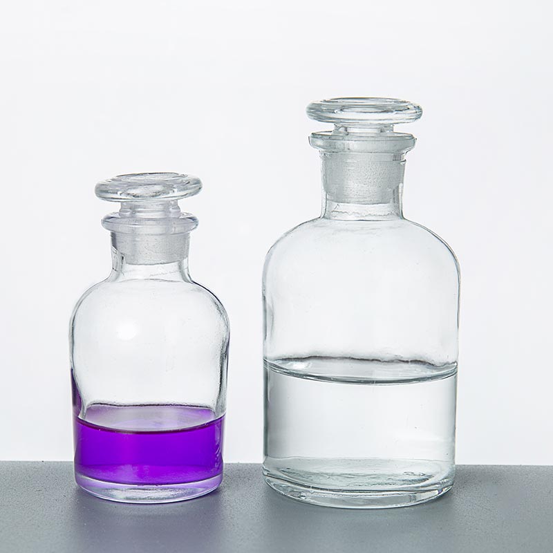 transparent reagent bottle
