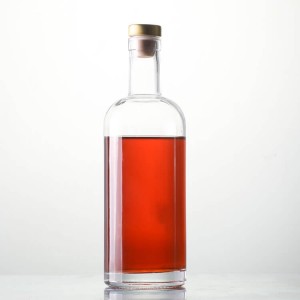 Bottiglia di liquore in vetro nordico elasticizzato personalizzato da 500 ml 750 ml