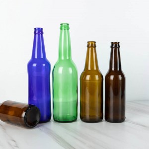 350ml 550ml Jantarově modrá Zelená Pivní skleněné láhve