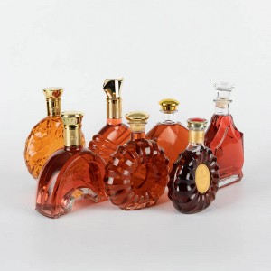 Bottiglia di vetro cognac brandy XO vuota personalizzata da 70 CL