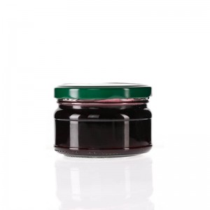 Empty 8oz Short Cylinder Caviar Jam Glass Jar