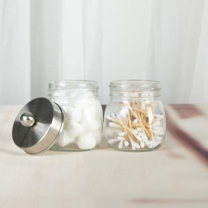 250ml Cotton Ball Storage Mason Glass Jar with Lid