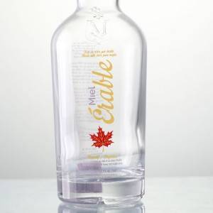 Logo Customized Decal Glass Liquor Bottle